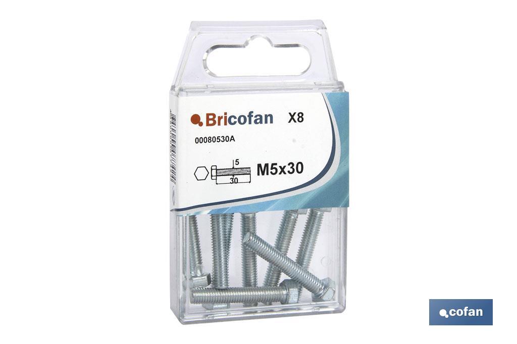 BLÍSTER DE 3 UDS. DIN-933 M-8X30 ZINC VENTA UNITARIA