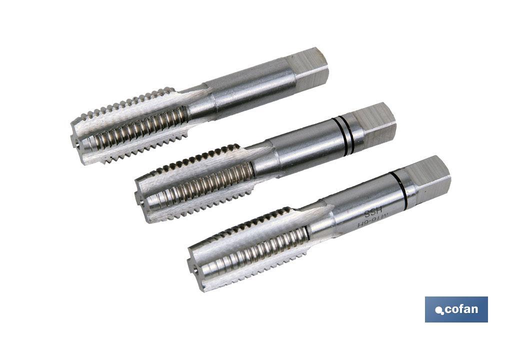 SET 2 MACHOS MANUALES - SAE 3/8 - 24 h (PACK: 1 UDS)