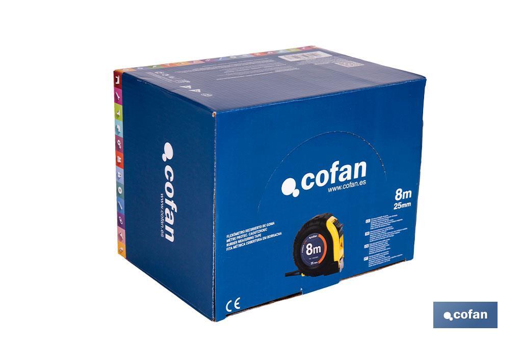 EXPOSITOR DE FLEXÓMETROS CON PROTECCIÓN DE GOMA 25 MM X 8 M 6 UDS. (PACK: 1 UDS)
