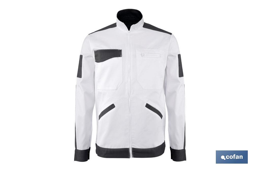 CHAQUETA TRABAJO BENZ 280gms/m BLANCO-NEGRO T-XL (PACK: 1 UDS)