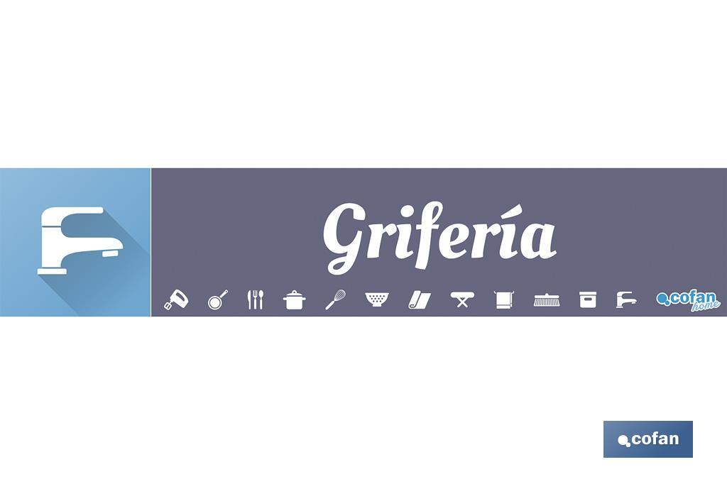SEÑALETICA IMANTADA PARA EXPOSITOR 975 X 200 MM - GRIFERÍA (PACK: 1 UDS)