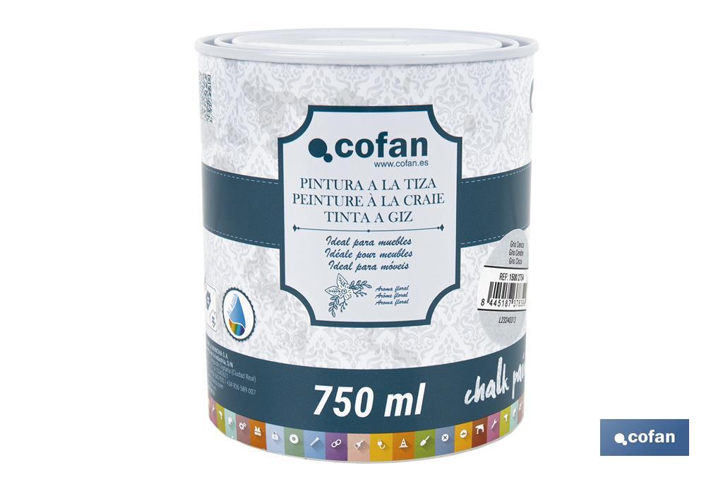 PINTURA A LA TIZA, CHALK PAINT, GRIS CENIZA 750 ML (PACK: 1 UDS)