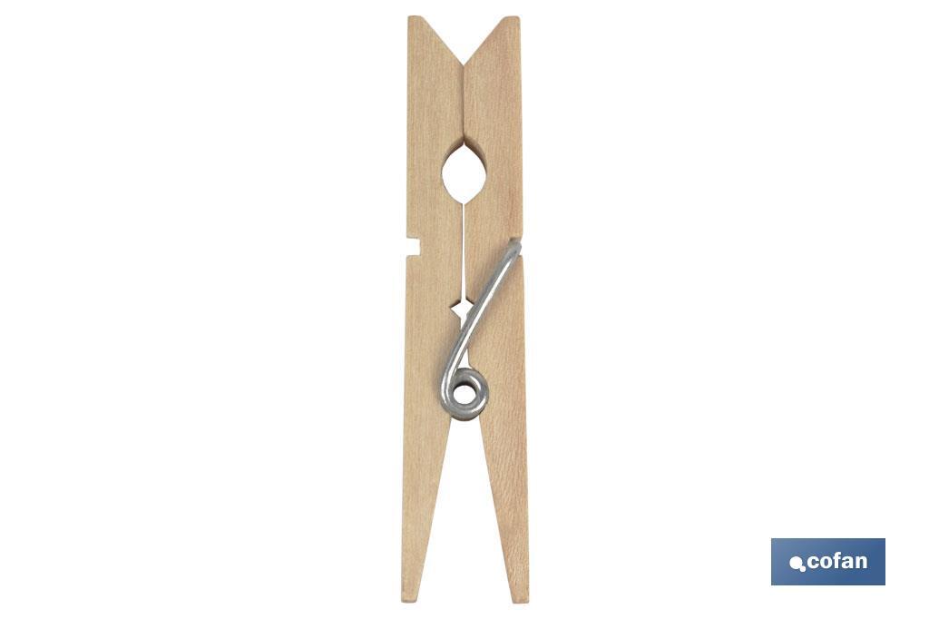 Pinzas de Madera | Pack de 24 Unidades | Primera Calidad | Medida: 7 cm de Longitud | Pinzas Multiusos
